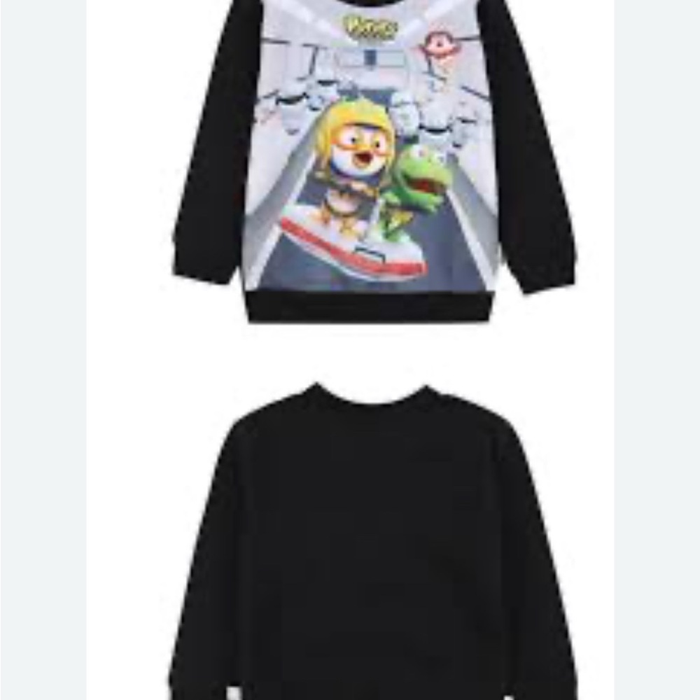 2 Pororo Sweaters in EUC - Gray and
Black.